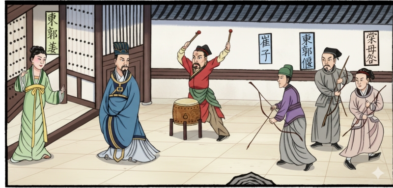 《新刊古列女传‧齐东郭姜》